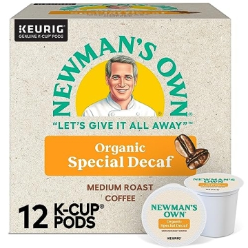 Newman's Own Organics Decaf Coffee K-Cup Pods, 72 Count