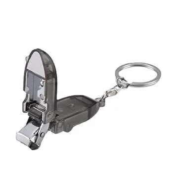 Travel Keychain Finger Nail Clippers - Portable Stainless Steel Cutter