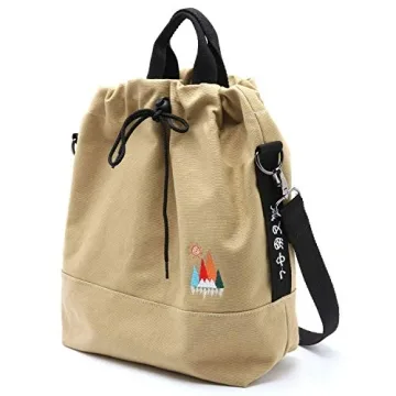 Stylish Women Canvas Shoulder Bag with Sunshine Embroidery