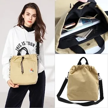 Stylish Women Canvas Shoulder Bag with Unique Embroidery
