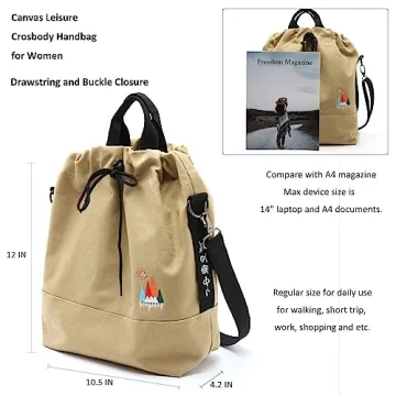 Stylish Women Canvas Shoulder Bag with Unique Embroidery