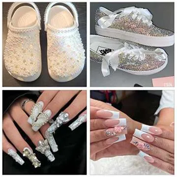 HINABTRU Rhinestones & Pearls Craft Set - 4155 Pieces