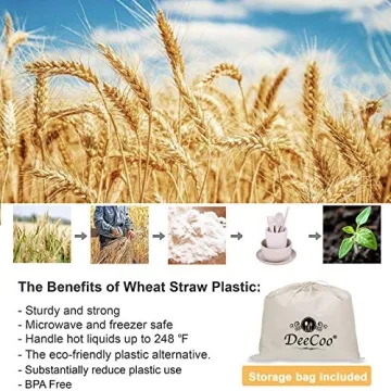 DeeCoo Wheat Straw Dinnerware Set for All Ages