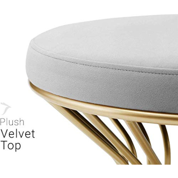 Elegant Velvet Ottoman Footrest for Modern Homes