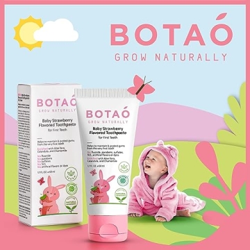 BOTAO EWG Verified Strawberry Toothpaste for Toddlers