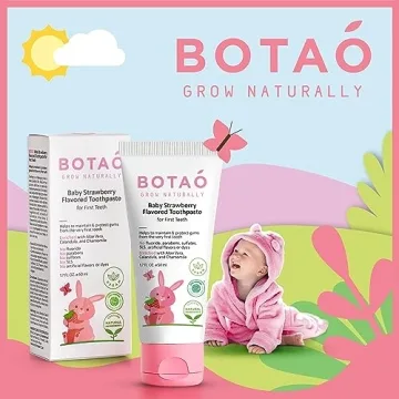 BOTAO EWG Verified Strawberry Toothpaste for Toddlers