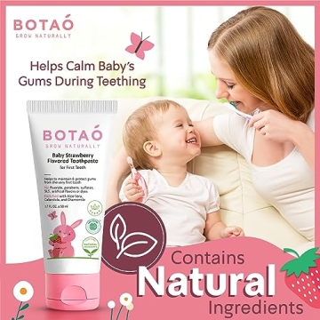 BOTAO EWG Verified Strawberry Toothpaste for Toddlers