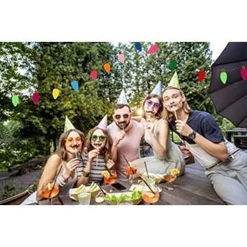 A Taste of Christmas Rainbow Felted Lights Bulb String Garlands Cute Vintage Ceiling Mantle Decorations for a Small Patio Door Room or Indoor Birthday Party