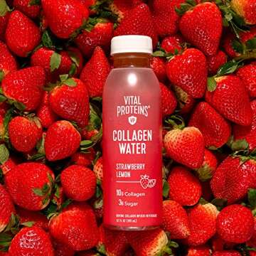 Vital Proteins Ready to Drink Strawberry Lemonade Flavored Collagen Water, 12 Fluid Ounces (Pack of 12)