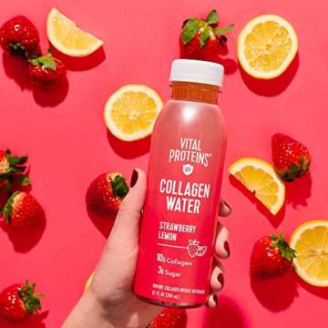 Vital Proteins Ready to Drink Strawberry Lemonade Flavored Collagen Water, 12 Fluid Ounces (Pack of 12)