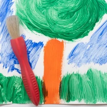 READY 2 LEARN Triangle Grip Paint Brushes for Toddlers