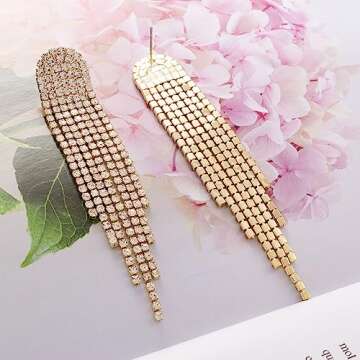 SELOVO Rhinestone Dangle Earrings for Every Occasion