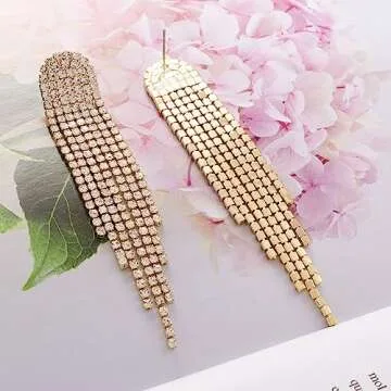 SELOVO Rhinestone Dangle Earrings for Every Occasion