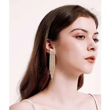 SELOVO Rhinestone Dangle Earrings for Every Occasion