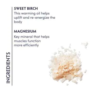 Naturopathica Sweet Birch and Magnesium Bath Flakes, Soothing Daily Bath Soak for Sore Muscle Relief, Bathing Alternative to Epsom Salt, Relaxing Pain Relief Soak for Men and Women, 11 oz