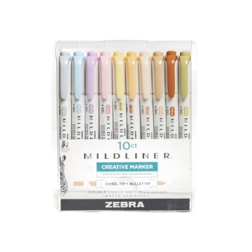 Zebra Pen Mildliner Double Ended Highlighter Set with No Bleed