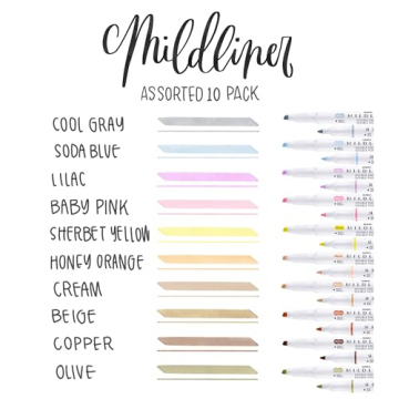 Zebra Pen Mildliner Double Ended Highlighter Set with No Bleed