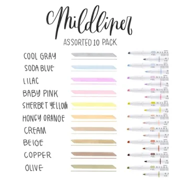 Zebra Pen Mildliner Double Ended Highlighter Set with No Bleed