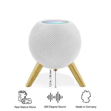 balolo Real Wood Tripod for HomePod Mini (White Oak)