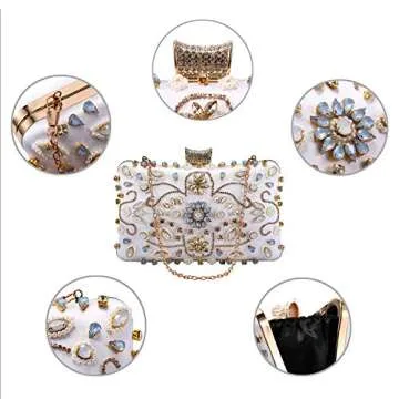 Clocolor Crystal Clutch Purse for Stunning Evenings