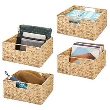 mDesign Woven Storage Bins - Stylish Organization for Home