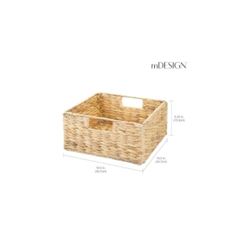 mDesign Woven Storage Bins - Stylish Organization for Home