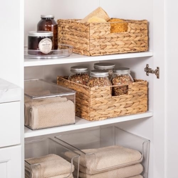 mDesign Woven Storage Bins - Stylish Organization for Home