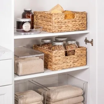 mDesign Woven Storage Bins - Stylish Organization for Home