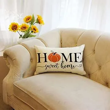 Ogiselestyle Pumpkin Fall Lumbar Pillow Cover