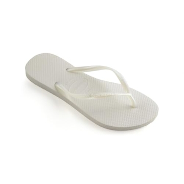 Havaianas Women's Slim Flip Flop, White, 7/8W