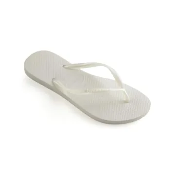 Havaianas Women's Slim Flip Flop, White, 7/8W
