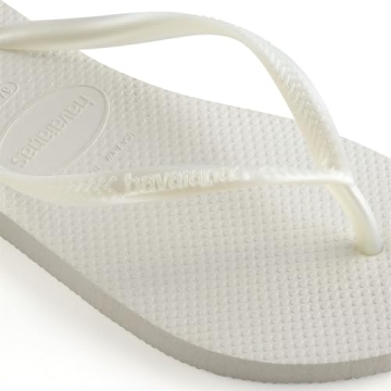 Havaianas Women's Slim Flip Flop, White, 7/8W
