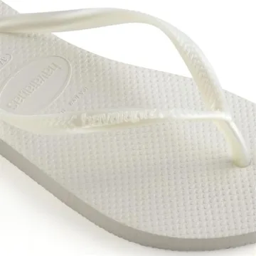 Havaianas Women's Slim Flip Flop, White, 7/8W