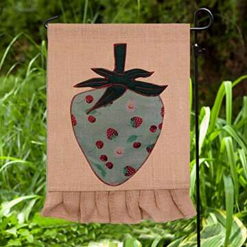 HiGift Blank Burlap Garden Flag - DIY Seasonal Decor