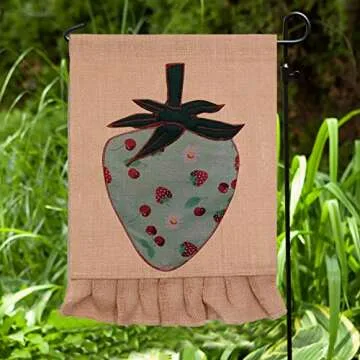 HiGift Blank Burlap Garden Flag - DIY Seasonal Decor