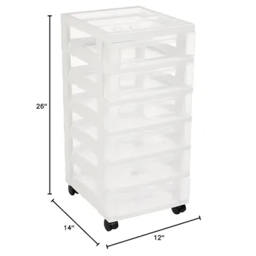 IRIS Medium 6-Drawer Cart with Organizer Top for Storage Solutions