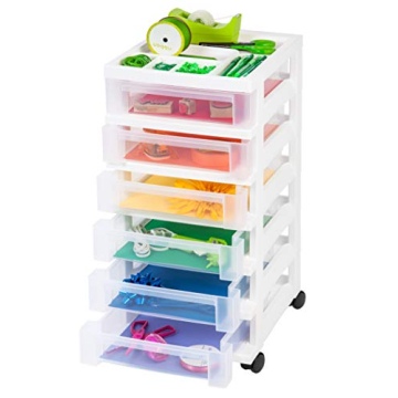IRIS Medium 6-Drawer Cart with Organizer Top for Storage Solutions