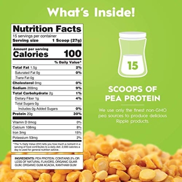 Ripple Vegan Pea Protein Powder - 20g Clean Protein