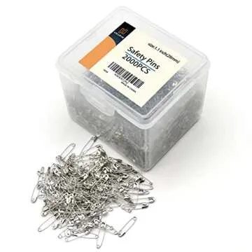 2000Pieces -Safety Pins, 1.1 inch 28mm Safety Pins Bulk Metal .Small Safety Pins Sewing Accessories Kit for Baby Clothing Jewelry Making