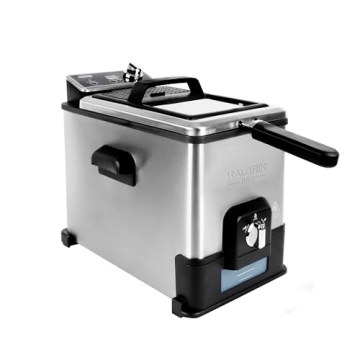 Kalorik Pro 4.2 Quart Triple-Basket Deep Fryer with Oil Filtration, Stainless Steel (KPRO FT 42777 S...