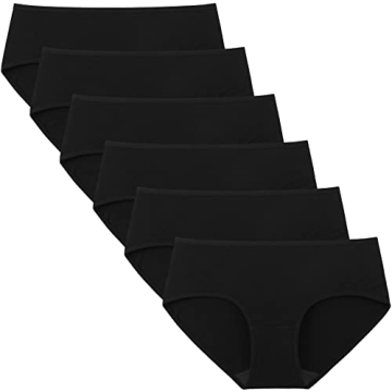 INNERSY Women's Cotton Hipster Panties 6-Pack - Regular & Plus Size Options