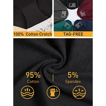 Cotton Hipster Panties 6-Pack by INNERSY - Sizes XS to Plus