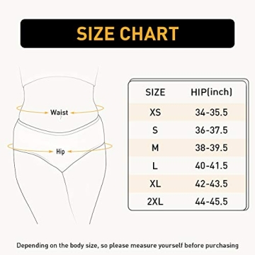 Cotton Hipster Panties 6-Pack by INNERSY - Sizes XS to Plus