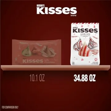 HERSHEY'S KISSES Candy Cane Flavored Bulk Bag 34.88 oz