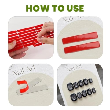 Natudeco 10 Sheet Nail Art Tape - Double-Sided for Salon Use