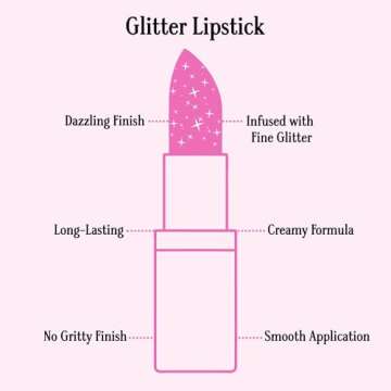 Gerard Cosmetics Glitter Lipstick (Hollywood Blvd), Nude Pink Lipstick with Sparkling Metallic Glitter, Long Lasting, Smooth Formula, Highly Pigmented Opaque Color, Cruelty Free & Made in USA