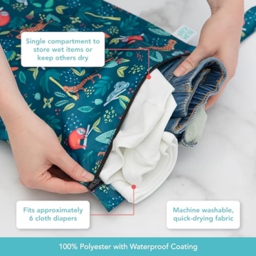 Bumkins Waterproof Wet Bag: Ideal for Baby, Travel, Pool