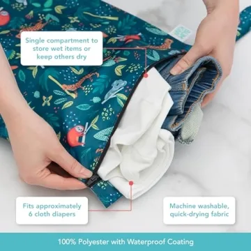 Bumkins Waterproof Wet Bag: Ideal for Baby, Travel, Pool