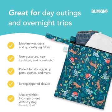 Bumkins Waterproof Wet Bag: Ideal for Baby, Travel, Pool