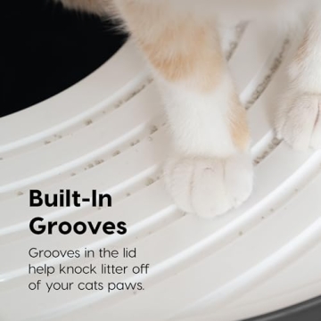 Stylish IRIS USA Top Entry Cat Litter Box with Scoop